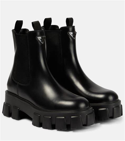 prada monolith leather chelsea boots|Prada monolith gabardine.